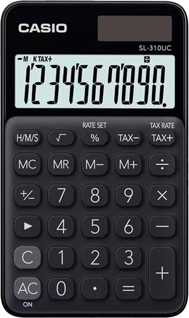 Калькулятор Casio SL-310UC-BK BOX Black - зображення 1