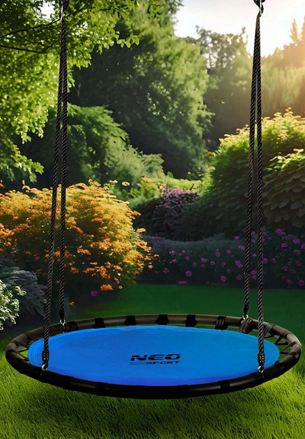 Huśtawka Neo-Sport Bocianie gniazdo Swingo 120 cm  Niebieska (5903890627102) - obraz 11