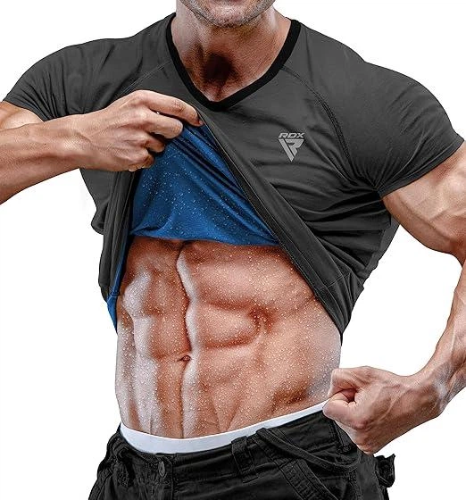 Чоловіча футболка RDX M1 з ефектом сауни Grey L - зображення 6