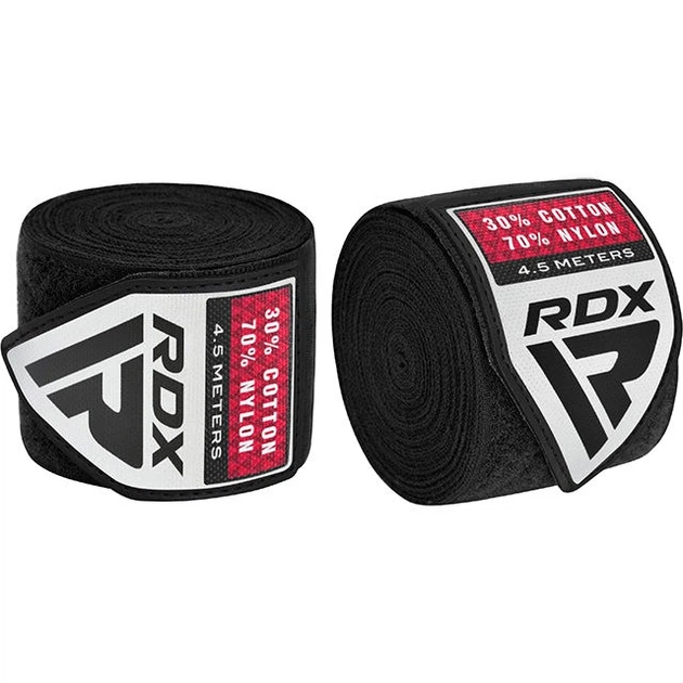 Бинты для бокса RDX RB Hand Wraps Combine 3 пары 4.5 м черные(PP_27914943ADC3) - изображение 4