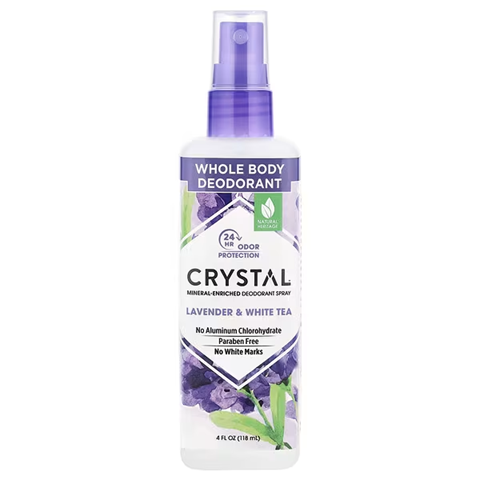 Мінеральний дезодорант-спрей Лаванда і білий чай Crystal Mineral-Enriched Deodorant Spray Lavender & White Tea, 118 мл - Фото 1 Мінеральний дезодорант-спрей Лаванда і білий чай Crystal Mineral-Enriched Deodorant Spray Lavender & White Tea, 118 мл - зображення 1