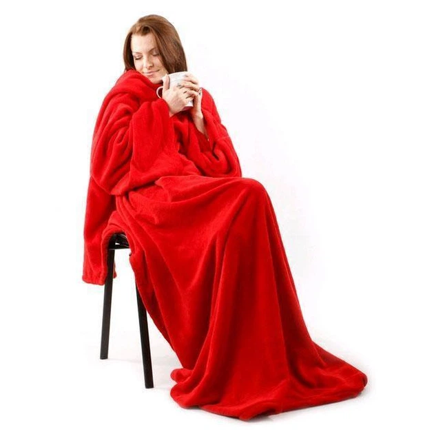 Плед с рукавами Snuggie красный - Фото 2 Плед с рукавами Snuggie красный - изображение 2