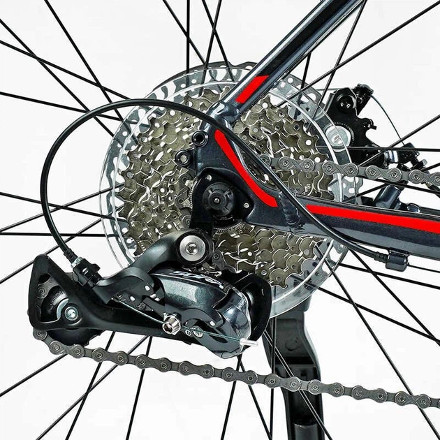 Велосипед Гравійний Corso Infinity FN-28590 рама алюмінієва 21``обладнання Shimano SORA 18 швидкостей, вилка карбонова - зображення 6