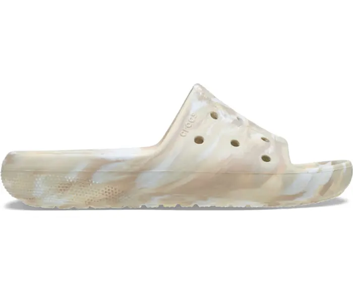 Чоловічі шльопанці Клісік Біж Crocs Classic Marbled Slide 2 Bone/Multi (42-43, бежевий) - зображення 3