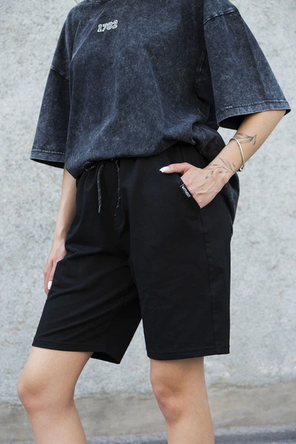 Жіночі Бавовняні Базові Трикотажні Шорти Basic Black L (8049720) - Фото 1 Жіночі Бавовняні Базові Трикотажні Шорти Basic Black L (8049720) - зображення 1