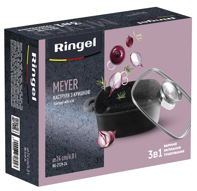 Каструля RINGEL Meyer 24 см (4.0л) з кришкою RG-2129-24 - зображення 6