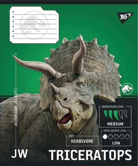 Набор тетрадей ученических общих Yes Jurassic World Strength and Power А5 48 листов в линию 10 шт (767673) - изображение 6