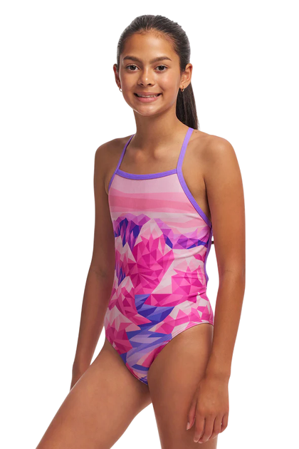 Детский купальник Funkita Girl's Strapped In One Piece Rockie High (FKS034G71983) размер 10 розовый 140 - изображение 3