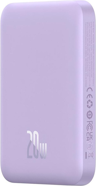 Powerbank Baseus Magnetic Mini Air MagSafe 6000mAh 20W Nebula Purple (P10059002513-00) - obraz 2