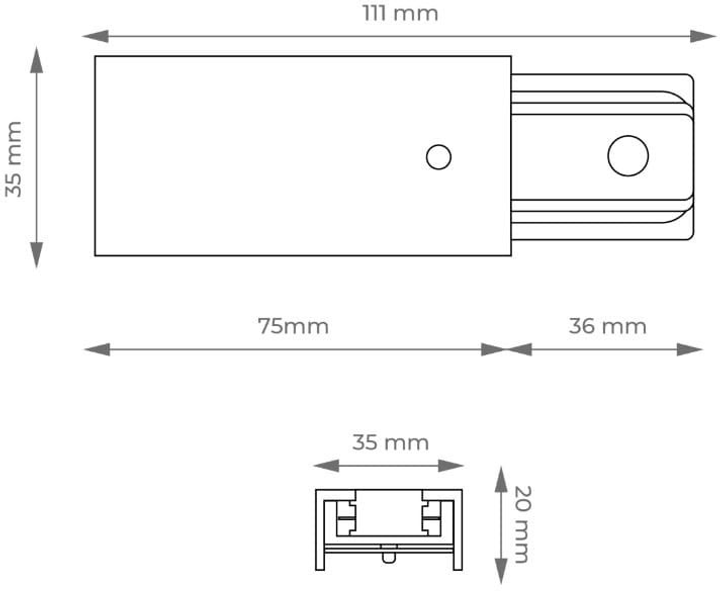 Zestaw oświetlenia szynowego X-Line STR-3X5B 3 x 5 W Black - obraz 10