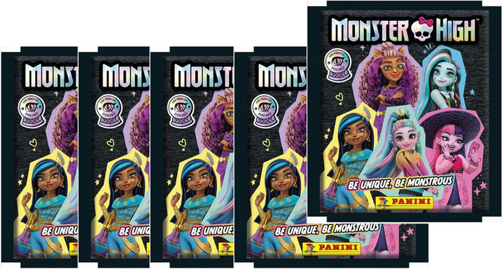Zestaw kart kolekcjonerskich Panini Monster High - Display of 50 Packs Stickers 105905 (8051708007848) - obraz 3