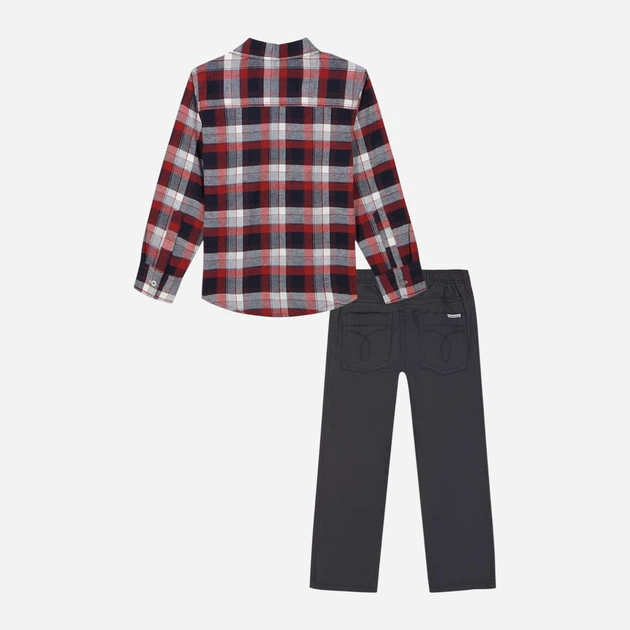 Детский комплект (рубашка + штаны) для мальчика Calvin Klein 384342832 92 см Красный/Серый (1159830656) - Фото 2 Детский комплект (рубашка + штаны) для мальчика Calvin Klein 384342832 92 см Красный/Серый (1159830656) - изображение 2