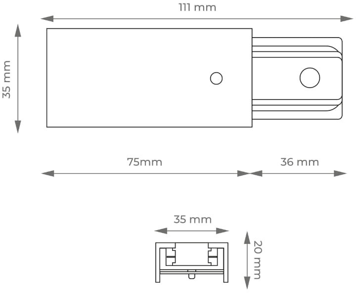 Комплект трекового освітлення X-Line STR-3XGU10-NB 3 x GU10 Black - зображення 9