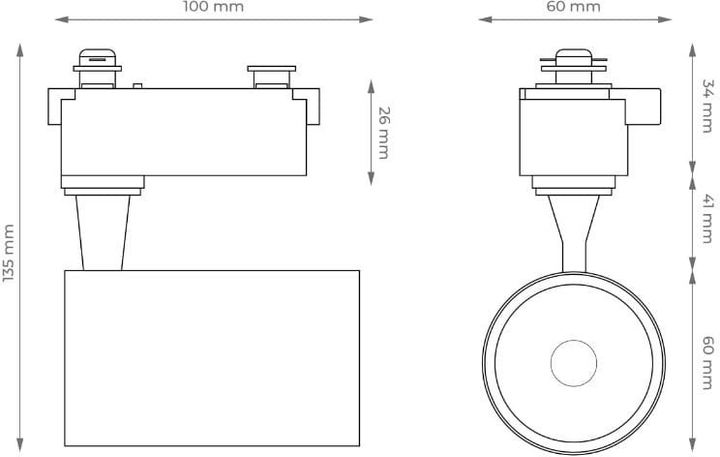 Трековий світильник X-Line STR-5W-G 5 Вт 497 лм 4100 К золотий - зображення 5