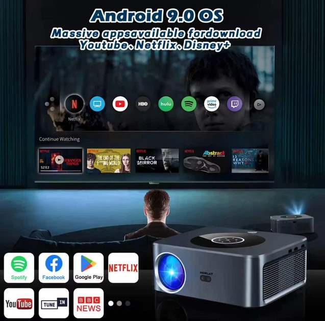 Проектор Horlat T08 2/64 12 Android Автофокус з встановленими додатками - зображення 4