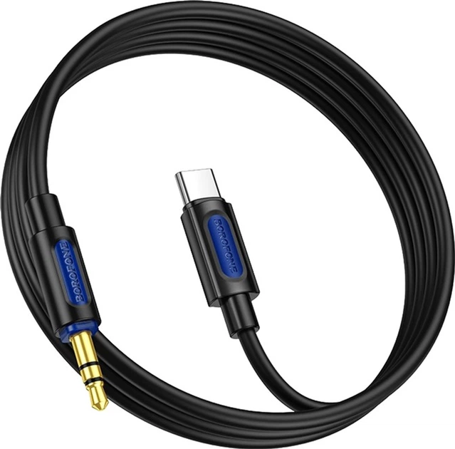 Аудиокабель Borofone BL20 True sound silicone Digital Audio Conversion Cable Type-C Black (6941991114410) - Фото 4 Аудиокабель Borofone BL20 True sound silicone Digital Audio Conversion Cable Type-C Black (6941991114410) - изображение 4
