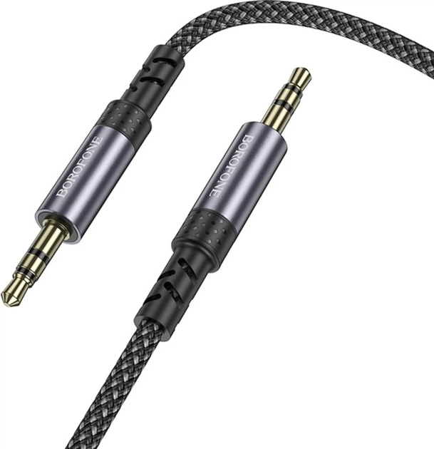 Аудиокабель Borofone BL24 Graceful audio cable AUX Metal Grey (6941991118968) - Фото 7 Аудиокабель Borofone BL24 Graceful audio cable AUX Metal Grey (6941991118968) - изображение 7