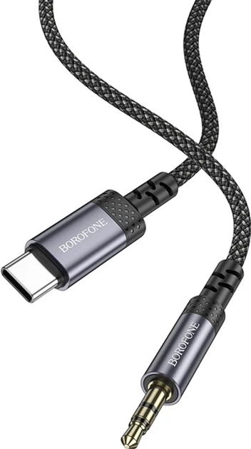 Аудиокабель Borofone BL24 Graceful digital audio conversion cable Type-C Metal Grey (6941991118982) - Фото 5 Аудиокабель Borofone BL24 Graceful digital audio conversion cable Type-C Metal Grey (6941991118982) - изображение 5