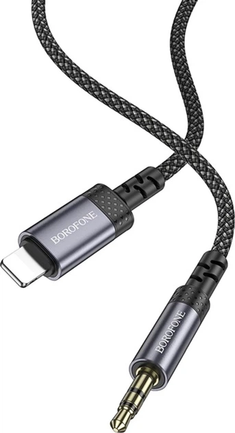 Аудиокабель Borofone BL24 Graceful digital audio conversion cable iP Metal Grey (6941991118975) - Фото 5 Аудиокабель Borofone BL24 Graceful digital audio conversion cable iP Metal Grey (6941991118975) - изображение 5