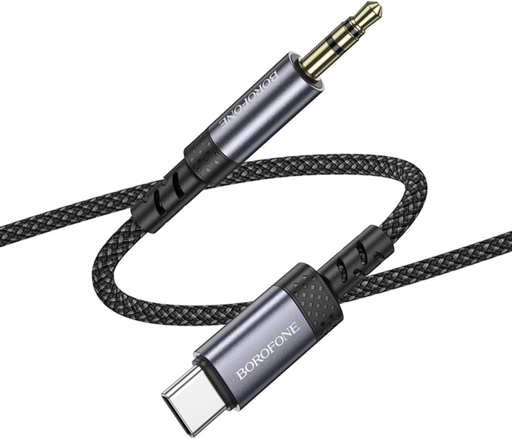 Аудиокабель Borofone BL24 Graceful digital audio conversion cable Type-C Metal Grey (6941991118982) - Фото 7 Аудиокабель Borofone BL24 Graceful digital audio conversion cable Type-C Metal Grey (6941991118982) - изображение 7