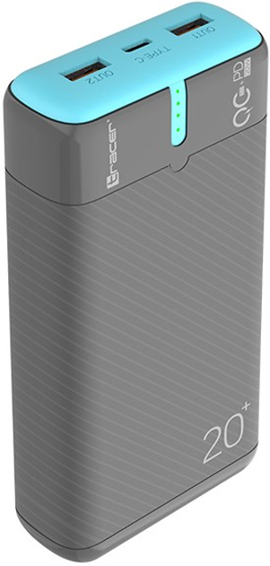 Powerbank Tracer EnerGen 20000mAh Grey/Blue (TRABAT47517) - obraz 2