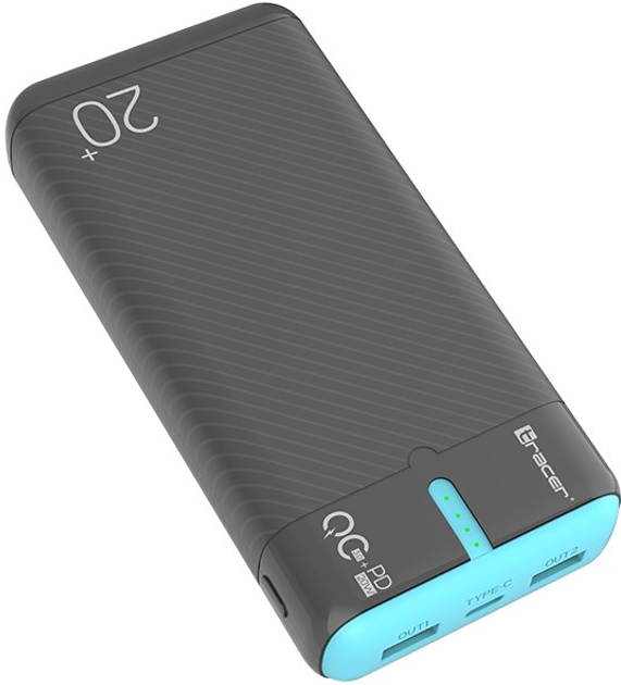 Powerbank Tracer EnerGen 20000mAh Grey/Blue (TRABAT47517) - obraz 5