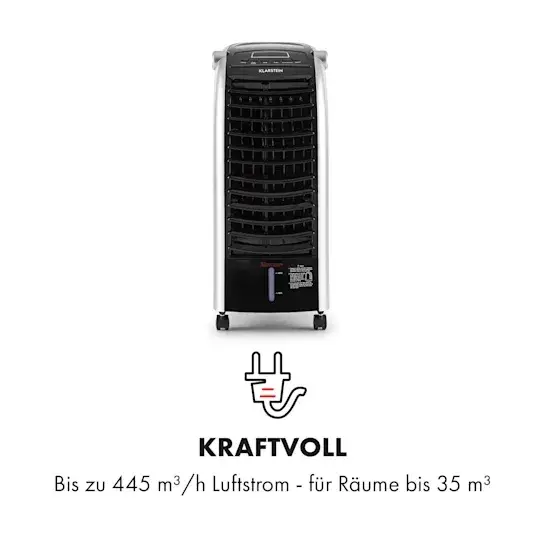 Вентилятор Klarstein Maxfresh охладитель воздуха увлажнитель функция 4-в-1 резервуар для воды 6 л - изображение 3