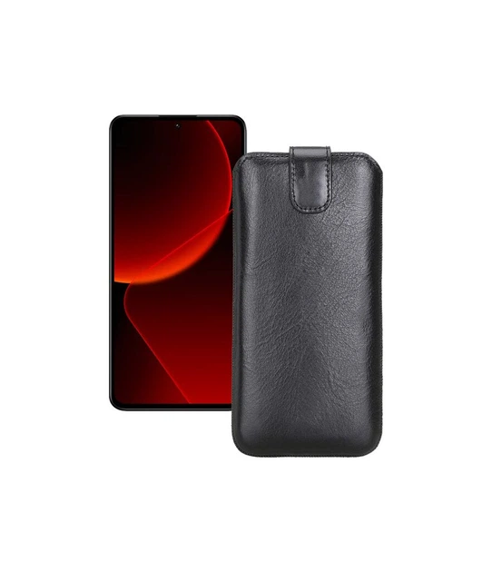 Витяжка зі шкіри для телефону Xiaomi 13T Pro Чорний - Фото 1 Витяжка зі шкіри для телефону Xiaomi 13T Pro Чорний - зображення 1