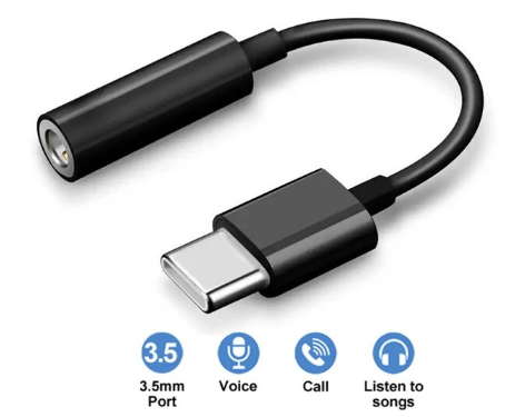Переходник для смартфонов Samsung с Type-C на аудио 3.5 mm / Черный - изображение 2