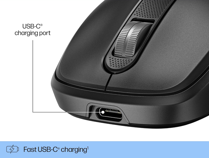 Mysz HP 510 Ultra-Fast Rechargeable Wireless Black (197961282542) - obraz 5