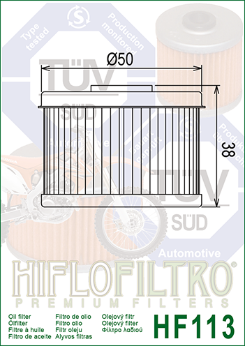 Фильтр масляный HIFLO FILTRO (HF113) - изображение 2
