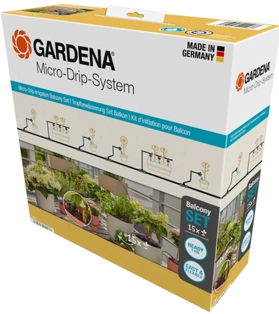 Набір для крапельного поливу Gardena Micro-Drip-System StartSet Balkon (13401-20) - зображення 2