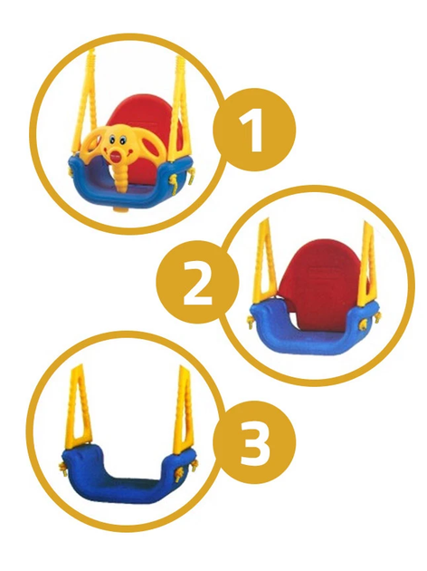 Huśtawka dziecięca Ricokids 3 w 1 Slonik Jumbo 101 (5902596153458) - obraz 4