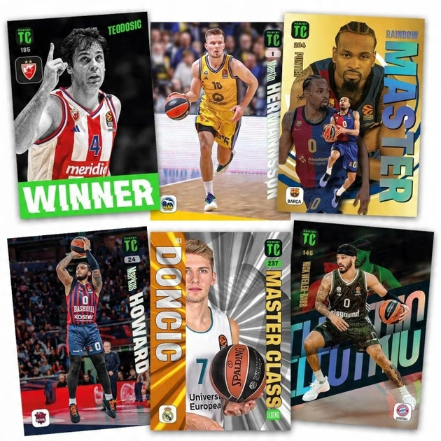 Набір колекційних карток Panini Euroleague Top Class: Starter Pack 108355 (8051708023916) - зображення 4