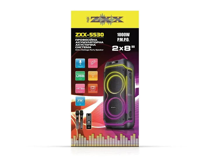 Акустична переносна Колонка ZXX-5530 80 Вт 2x8