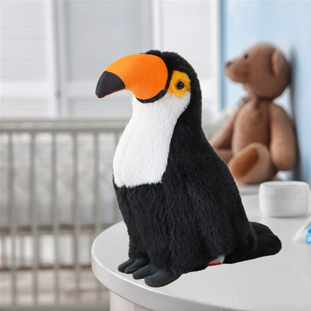 Maskotka-przytulanka Lean Toys Tukan Czarno-biały 30 cm 13819 (5905991033110) - obraz 2