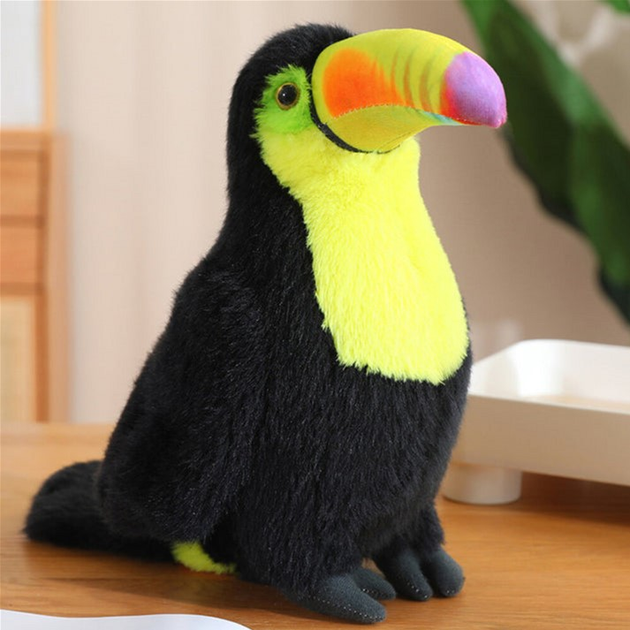 Maskotka-przytulanka Lean Toys Tukan Żółty 35 cm 13827 (5905991033189) - obraz 2