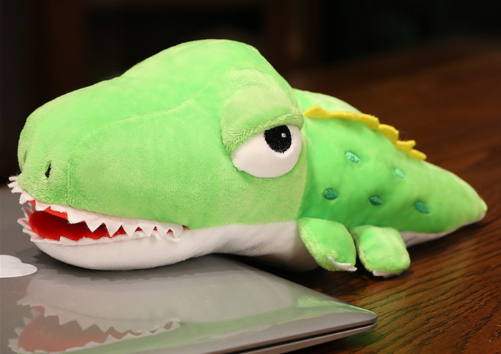 Maskotka-pacynka Lean Toys Krokodyl Zielony 30 cm 16408 (5905679079188) - obraz 2