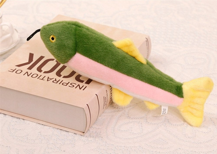 М'яка іграшка Lean Toys Рибка з пищалкою Кольорова 30 см 16430 (5905679079409) - зображення 2