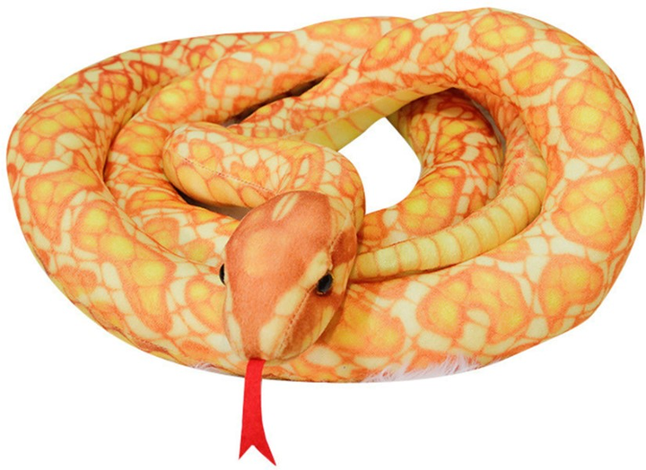 Maskotka Lean Toys Wąż Złoty 200 cm 16446 (5905679079560) - obraz 1