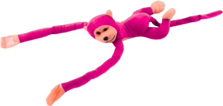 М'яка іграшка Lean Toys Мавпа зі звуком Темно-рожева 60 см 16807 (5905884451243) - зображення 2