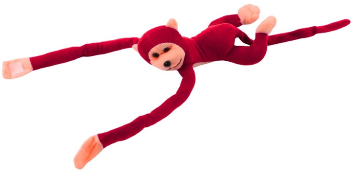 Maskotka Lean Toys Małpka z dźwiękiem Czerwona 60 cm 16808 (5905884451250) - obraz 3