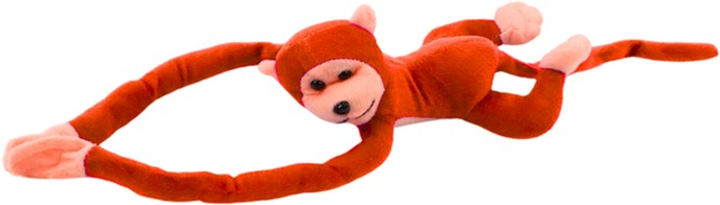Maskotka Lean Toys Małpka z dźwiękiem Pomarańczowa 60 cm 16812 (5905884451298) - obraz 3