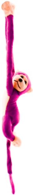 Maskotka Lean Toys Małpka z dźwiękiem Ciemnoróżowa 80 cm 16817 (5905884451342) - obraz 1