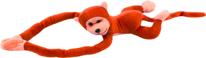 Maskotka Lean Toys Małpka z dźwiękiem Pomarańczowa 80 cm 16822 (5905884451397) - obraz 3