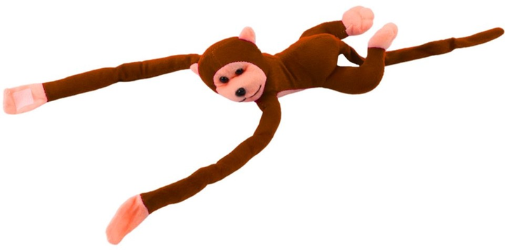 М'яка іграшка Lean Toys Мавпа зі звуком Темно-коричнева 80 см 16824 (5905884451410) - зображення 4