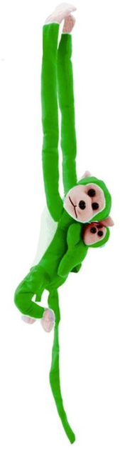 Maskotka Lean Toys Małpka z dzieckiem Zielona 70 cm 16830 (5905884451472) - obraz 1