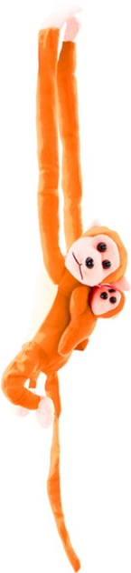М'яка іграшка Lean Toys Мавпа з дитинчам Помаранчева 70 см 16832 (5905884451496) - зображення 1