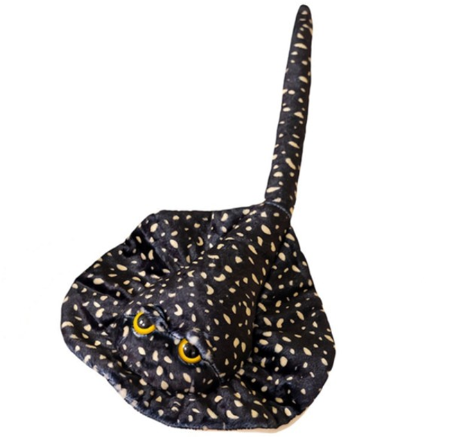 Maskotka-przytulanka Lean Toys Płaszczka Czarna w kropki 50 cm 22376 (5905991047322) - obraz 1