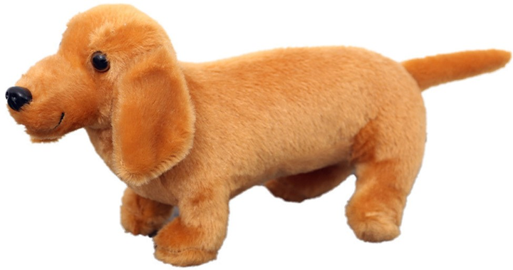 Maskotka-przytulanka Lean Toys Jamnik Jasnobrązowy 25 cm 22445 (5905991048015) - obraz 1